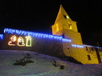 Eglise de Bolquère illuminée à Noël