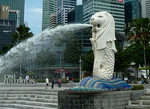 Le Merlion, symbole de Singapour