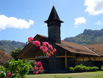 Eglise St-Etienne sur l'île de Ua Pou aux Marquises